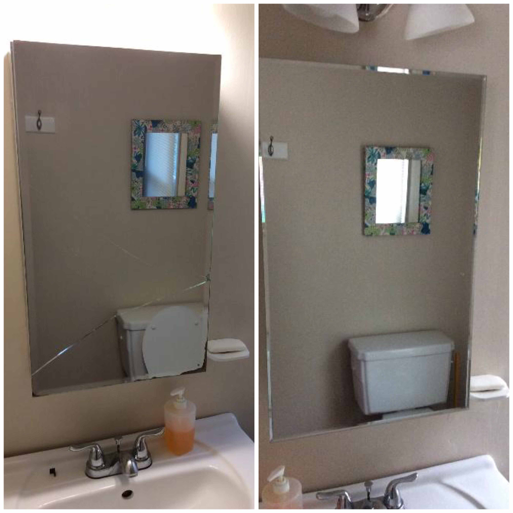 Replace mirror on medicine cabinet in Fairfield