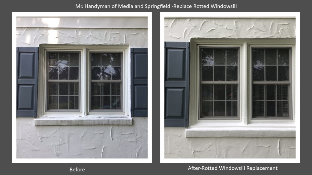 Rotted windowsill replacement- Yeadon PA