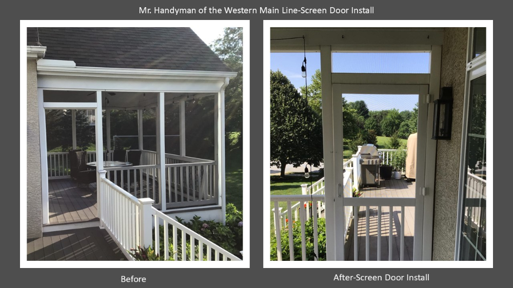 Screen Door Install West Chester, Pa Chester County