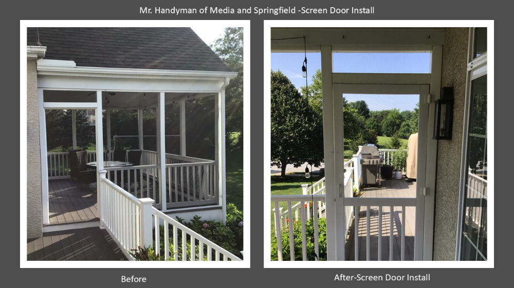 Screen Door Installation- Boothwyn PA