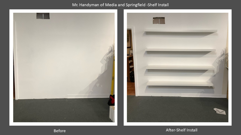 Shelf Install- Sharon Hill PA