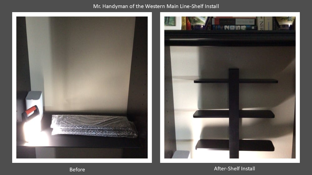 Shelf Install Paoli, Pa Chester County