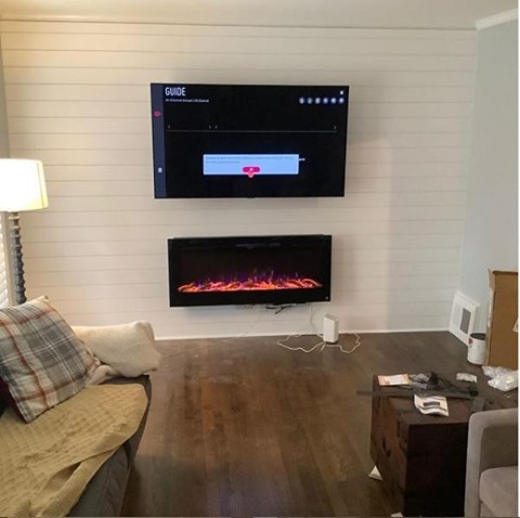 Shiplap wall install.