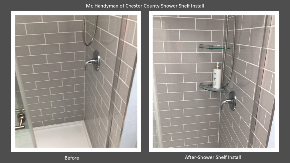 Shower Shelf Install Thorndale, Pa Chester County