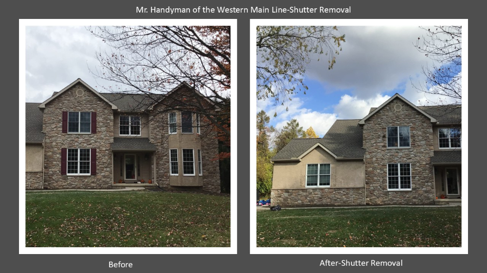 Shutter Removal Downingtown, Pa Chester County