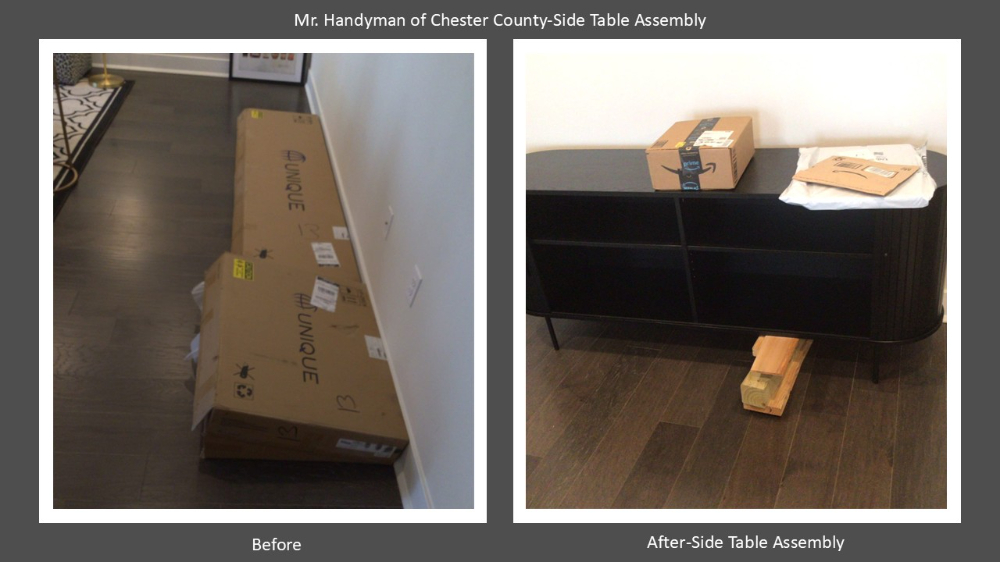 Side Table Assembly Exton, Pa Chester County