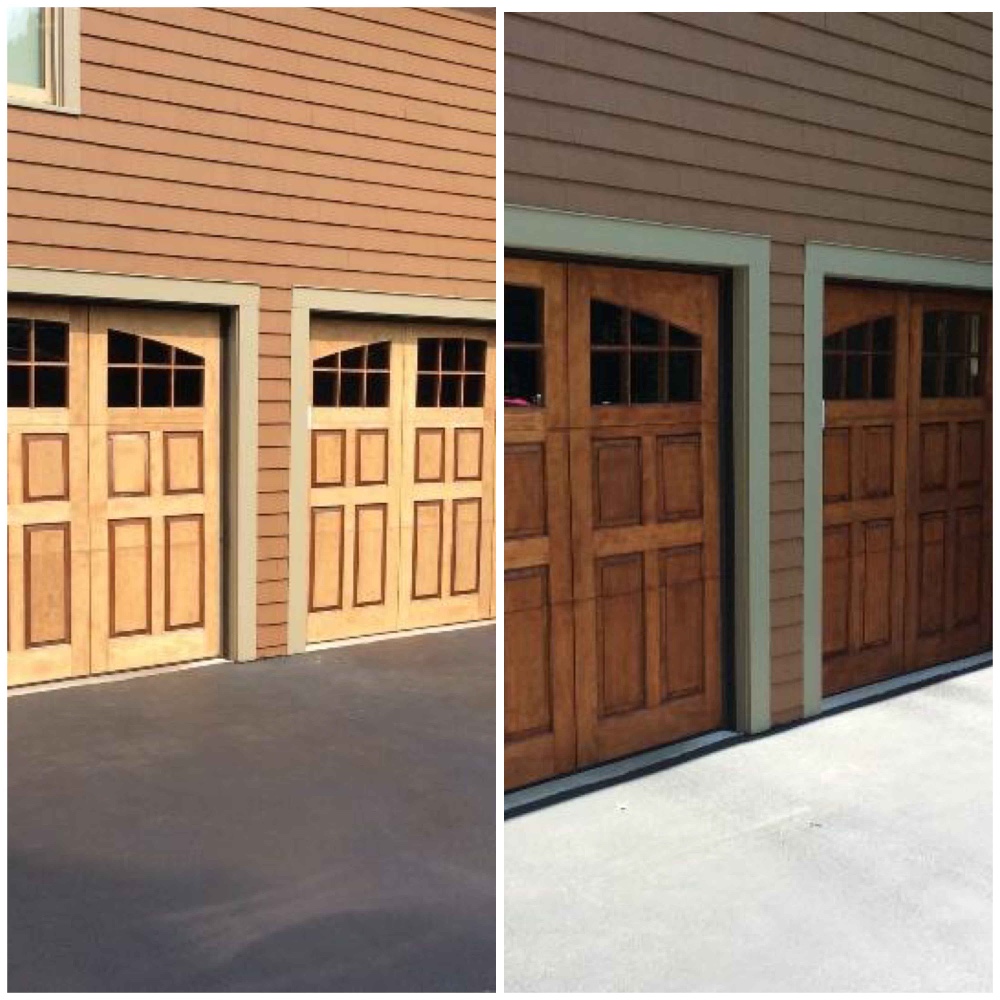 Stain garage doors in Fairfield