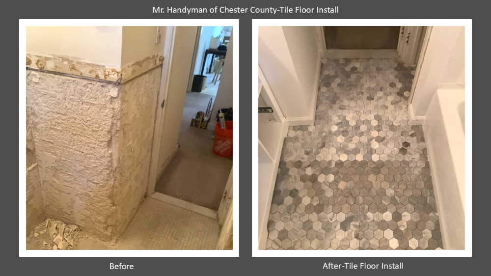 Tile Floor Replacement Paoli, Pa Chester County