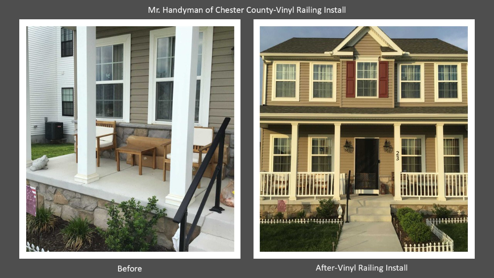 Vinyl Railing Install Phoenixville, Pa Chester County