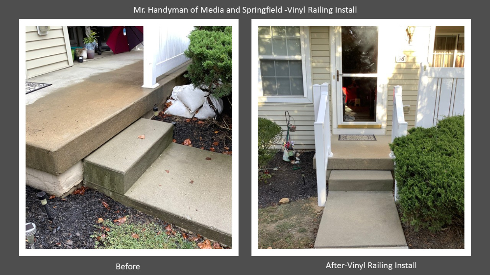 Vinyl Railing Installation- Drexel Hill PA