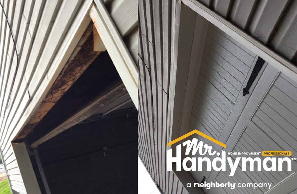 WOOD ROT REPAIR AROUND GARAGE DOOR