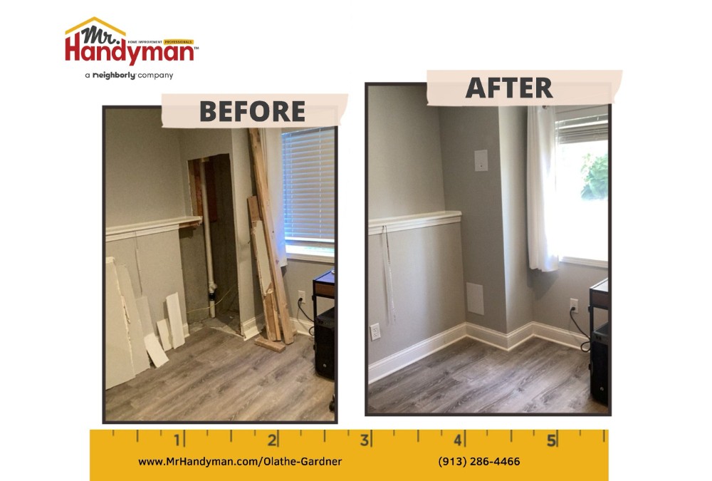 Wall and trim repairs with access panels in Olathe
