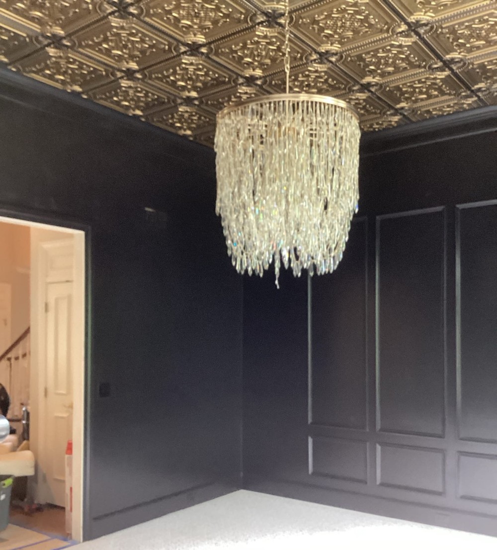 Walls, Ceiling and Chandelier Remodel in Olathe