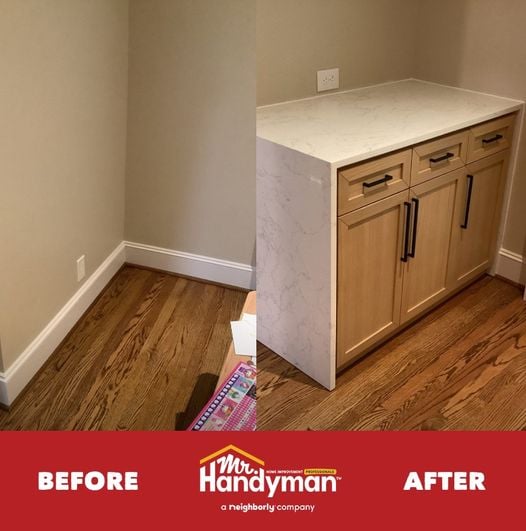 Waterfall Kitchen Island
