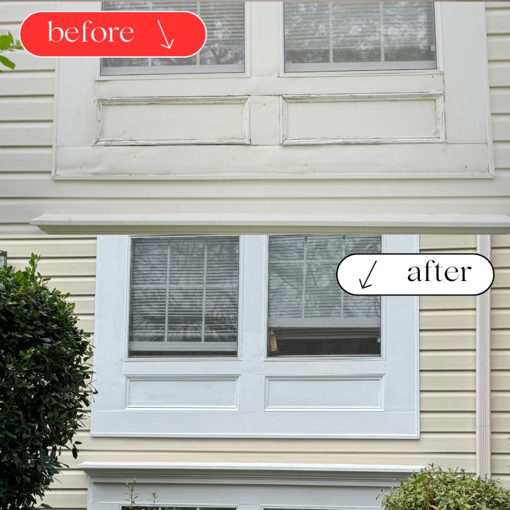 Window Trim Wood Rot Repair, Caulking, and Painting - Woodbridge VA