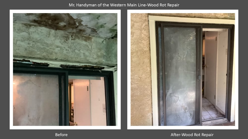 Wood rot repair Exton, Pa Chester County