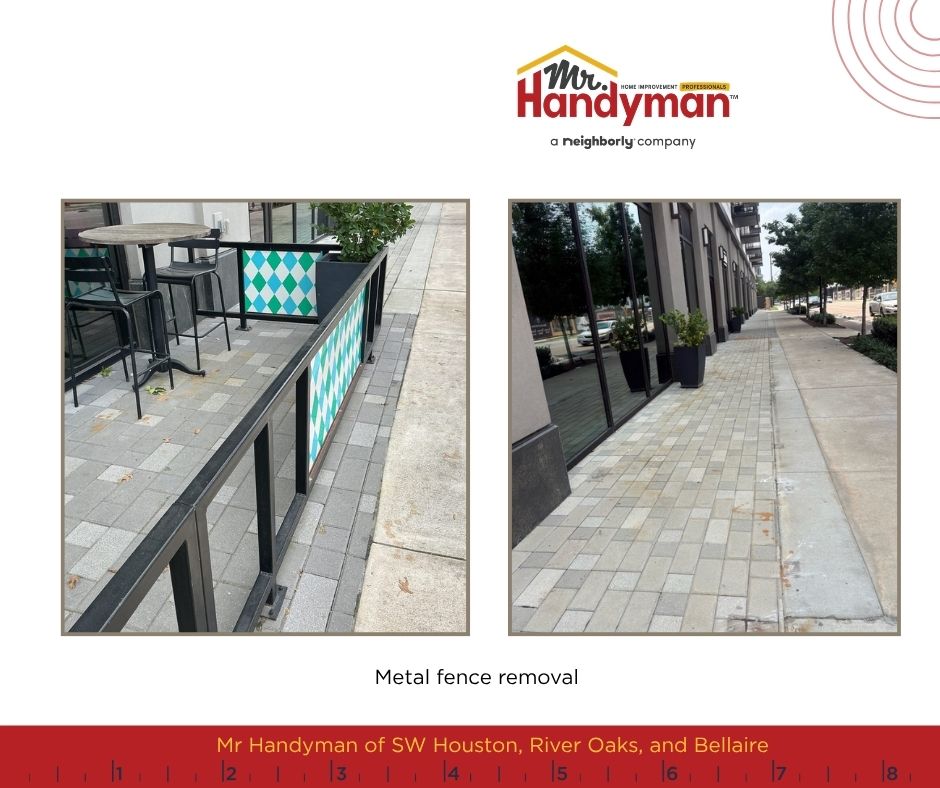 fence removal, commercial repairs, commercial services, mr handyman, handyman near me