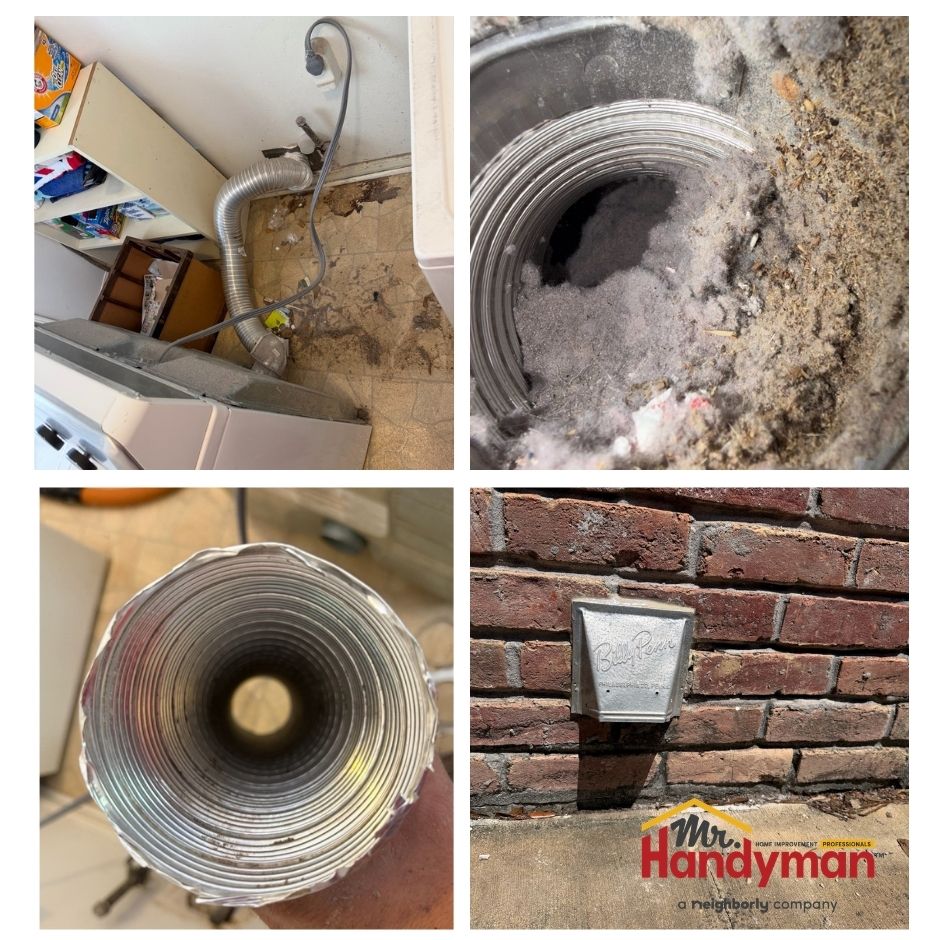 dryer vent cleaning, lint removal, handyman near me, River Oaks TX, Bellaire TX, West University TX, mr handyman