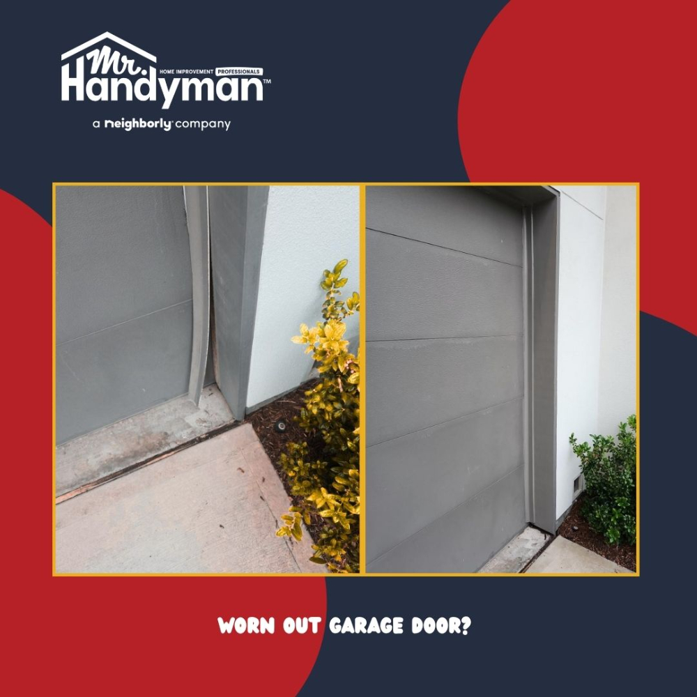 garage door repair, handyman near me, before and after, mr handyman