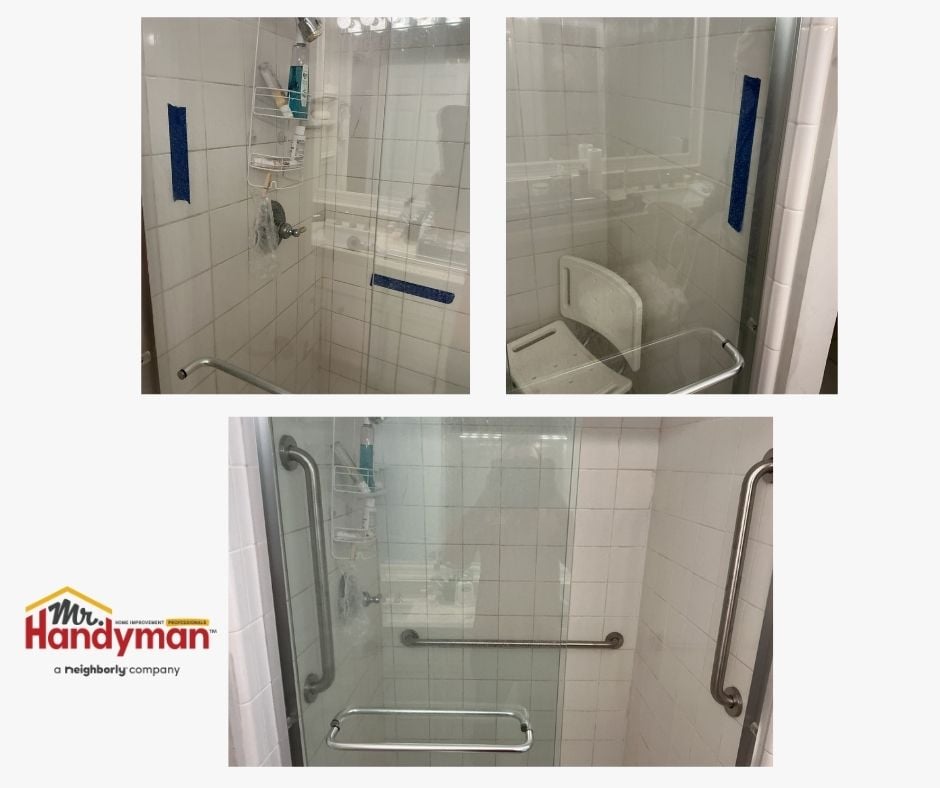 grab bars installation, mr handyman, safety and mobility