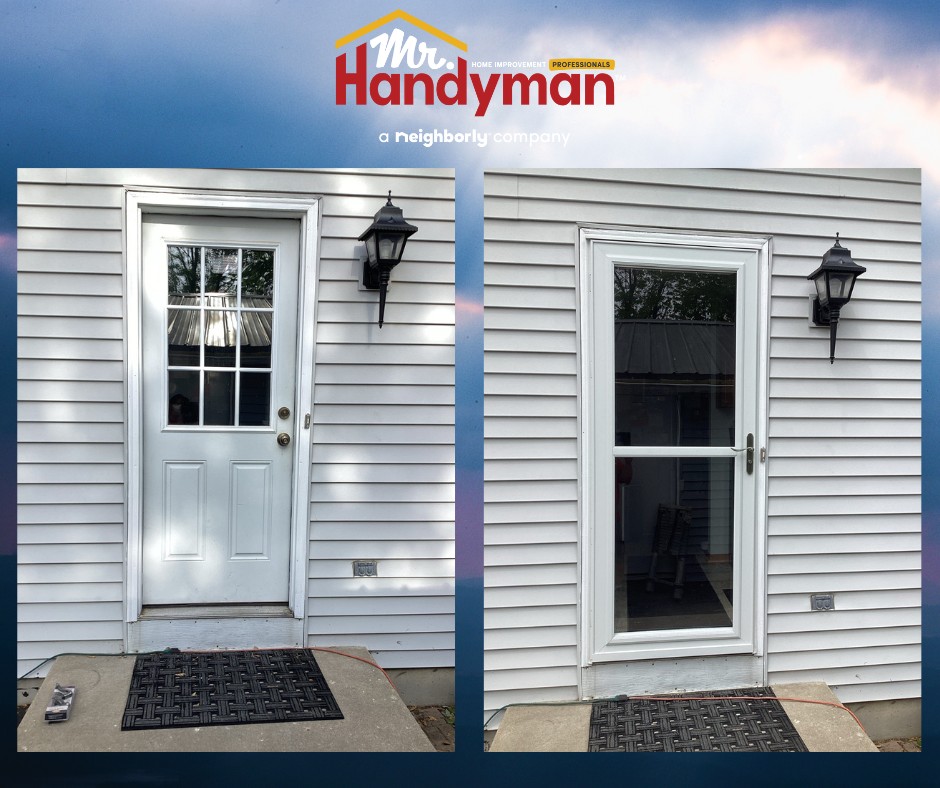 installed storm door