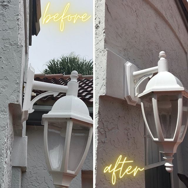 before and after light fixtures