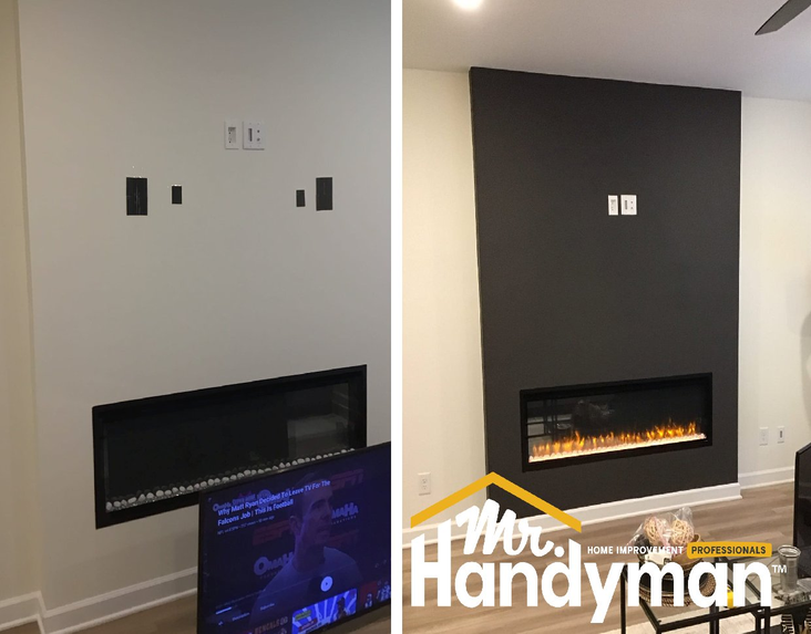 paint around fireplace surround