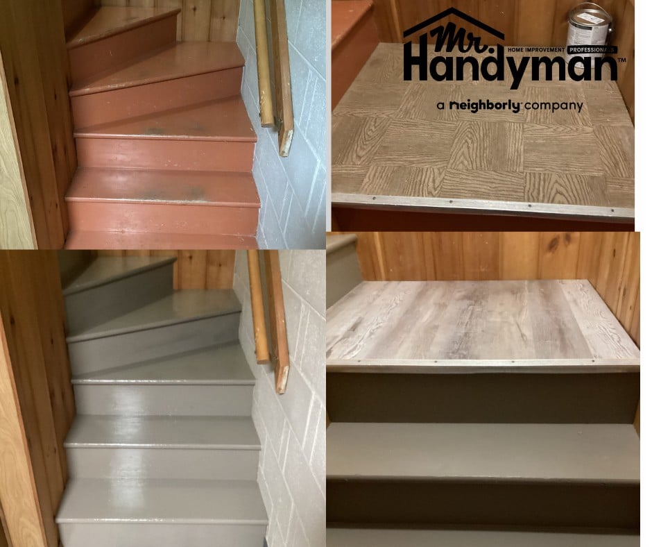painting stairs and landing