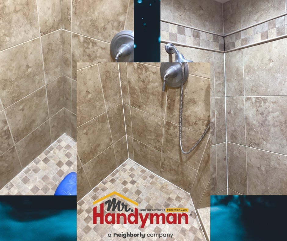 re-grout and caulking