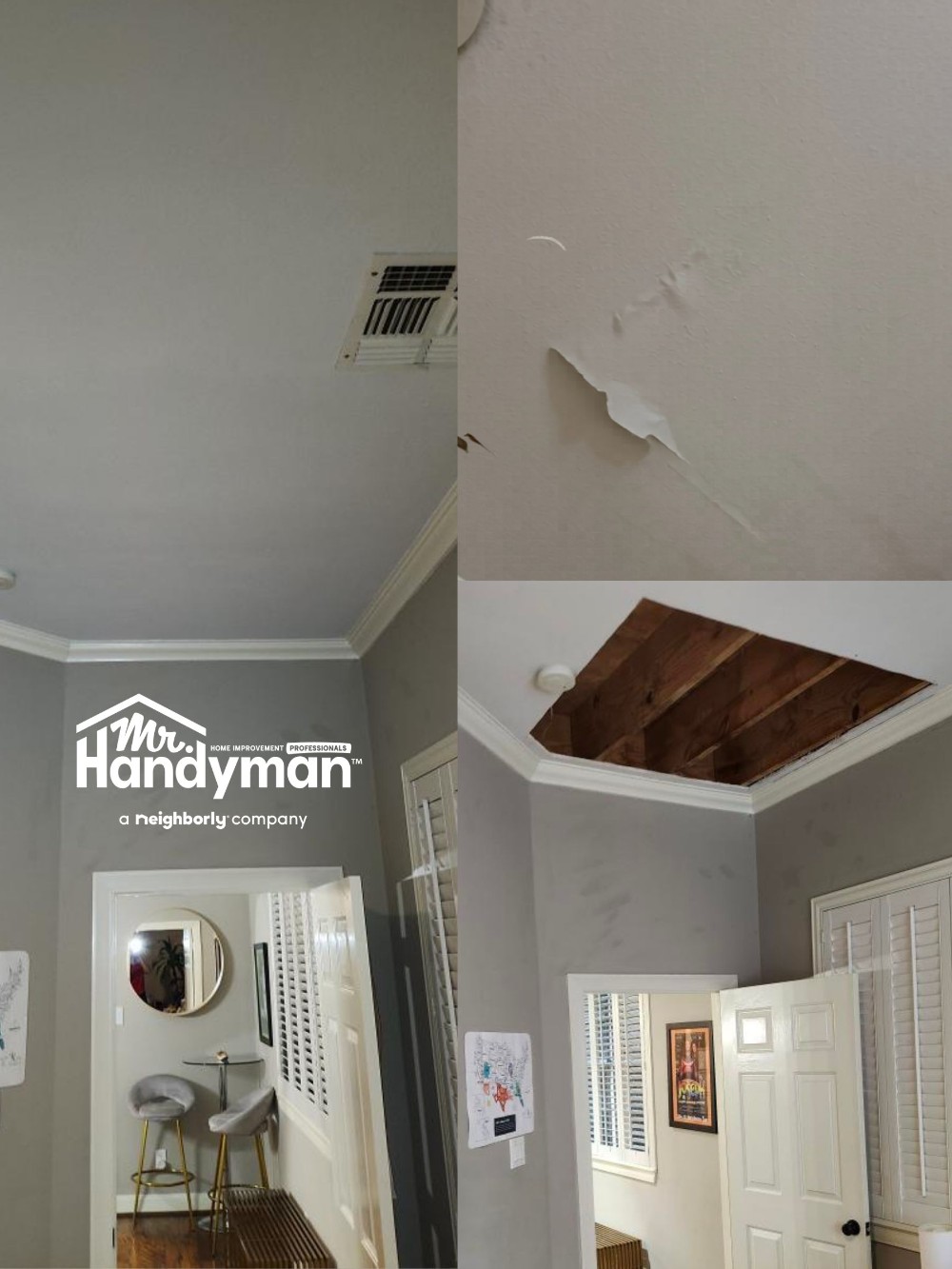 handyman near me, drywall repair, ceiling repair, water damage, river oaks, bellaire, west university