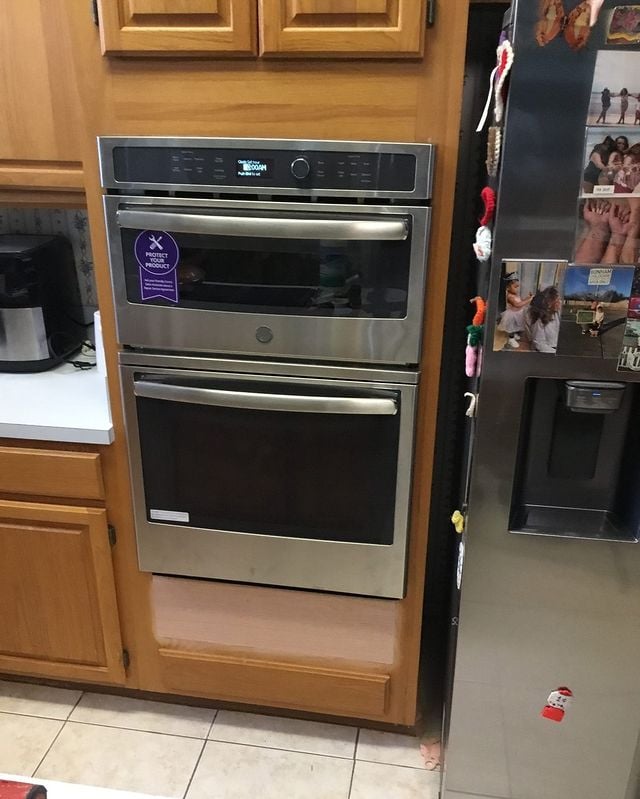 In wall appliance installation