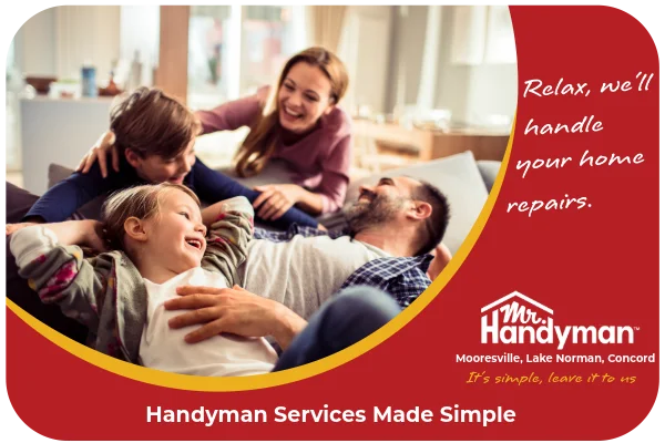 Family relaxing together on living room couch.