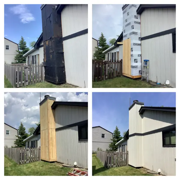 Siding repair Oak Brook, IL - Photos of repair work done by the Mr. Handyman of Wheaton-Hinsdale team.