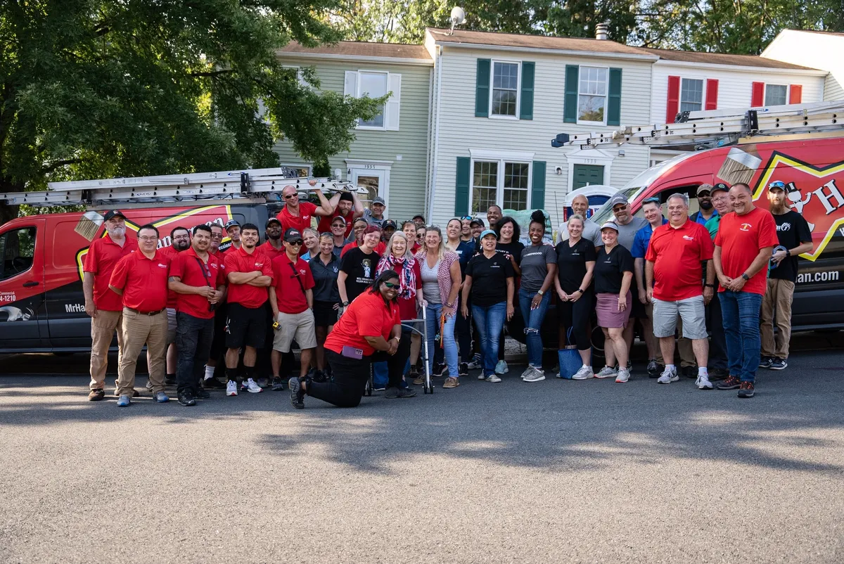 Mr. Handyman of Nova - Arlington to Haymarket team with Donna Diehl in 2023 after National Day of Service.