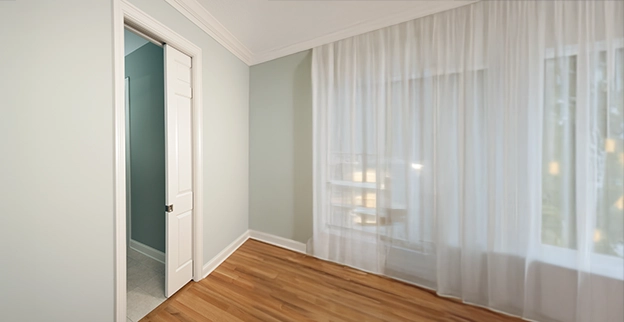 Sliding pocket door.
