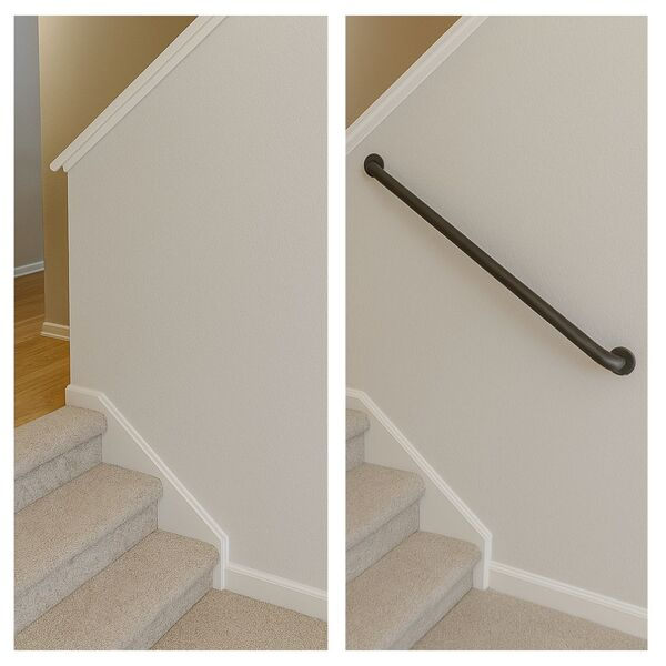 A handrail installation in Hinsdale, IL by the pros at Mr. Handyman of Wheaton-Hinsdale.