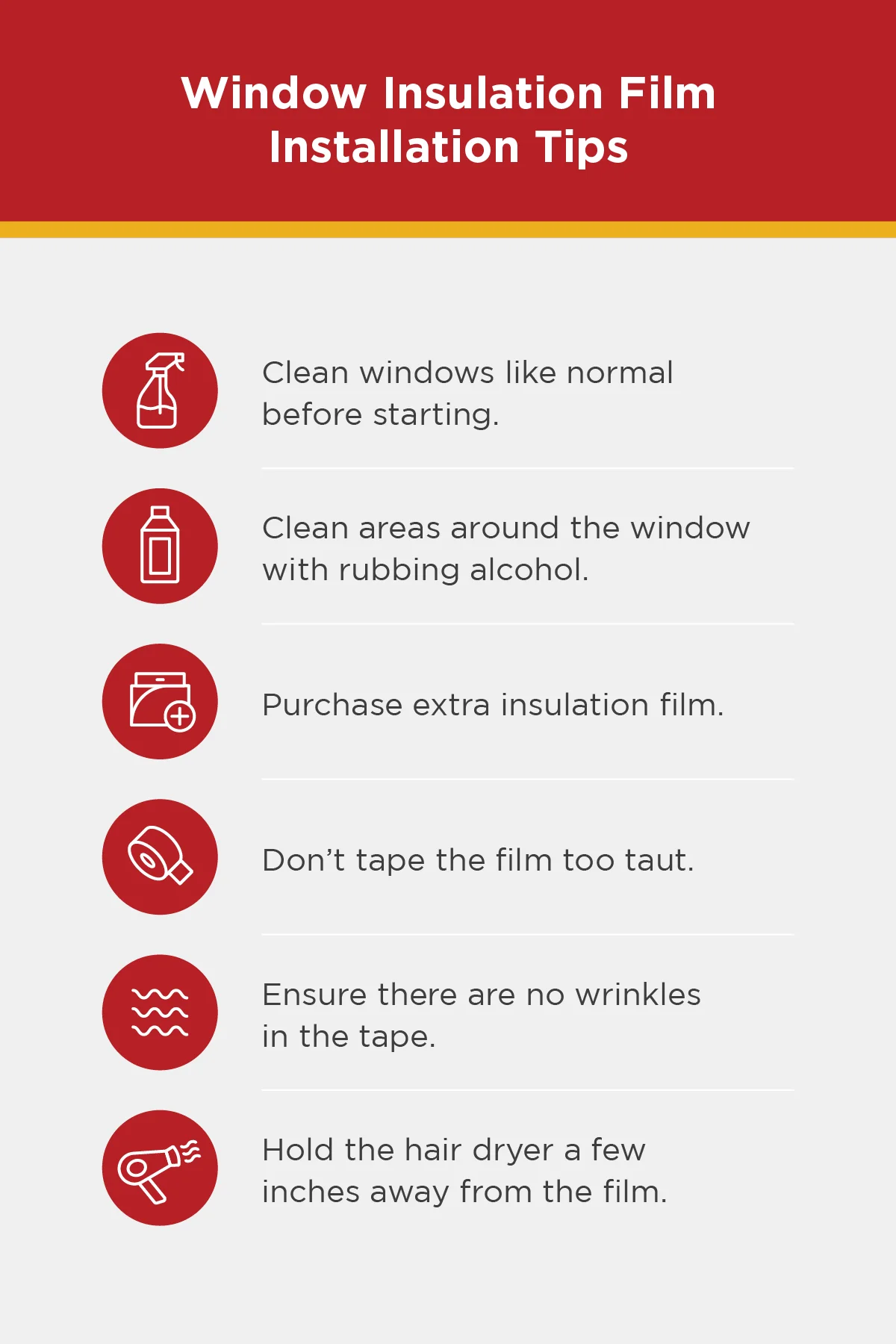 Image recounts our tips for proper window insulation kit installation.