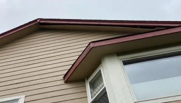 Damaged soffit on residential home