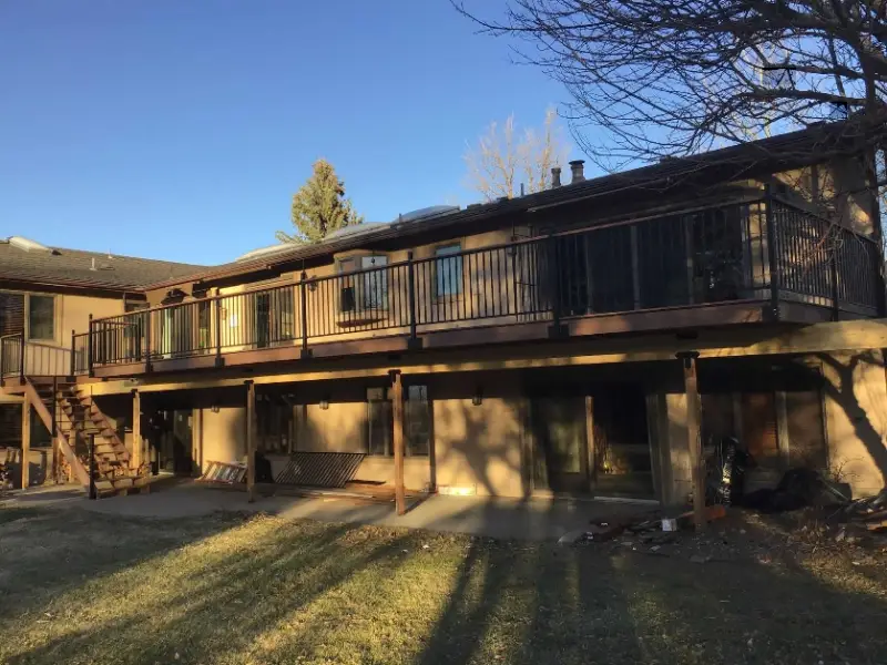 A raised deck built by the team at Mr. Handyman of E Boulder, Broomfield & Erie.