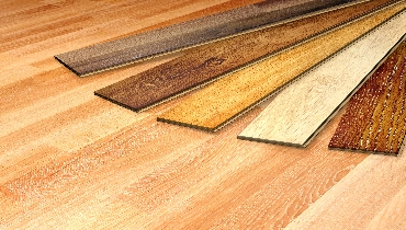 Various brown shades of hardwood floor