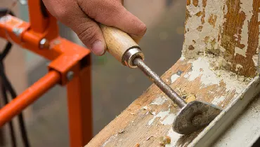 Professional repairing wood rot