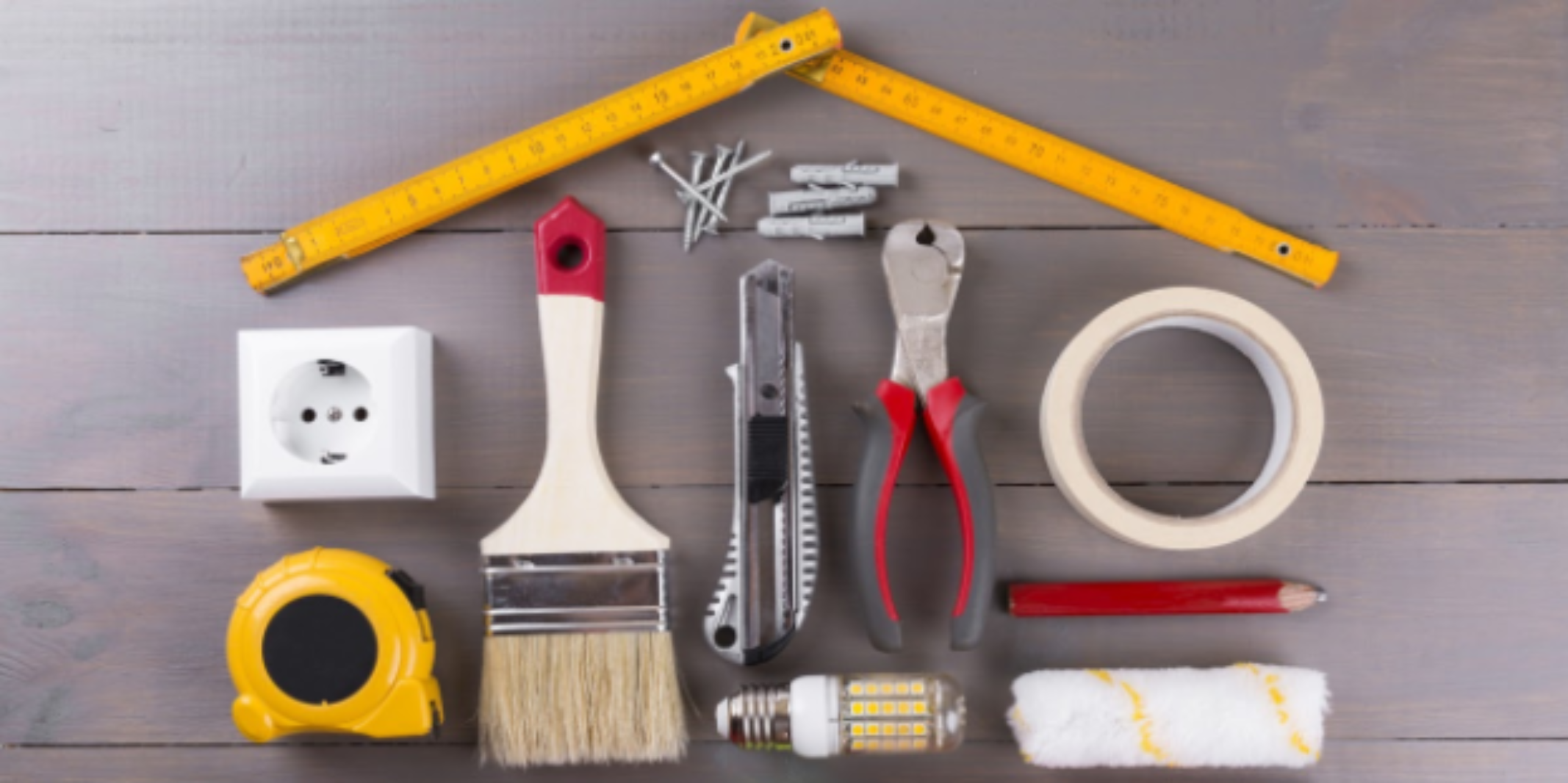 Tools used for home maintenance service.