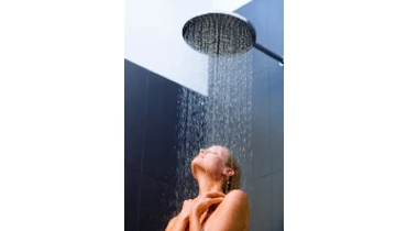 lady in a steam shower