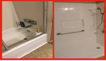 Barrier free shower base or walk in tub