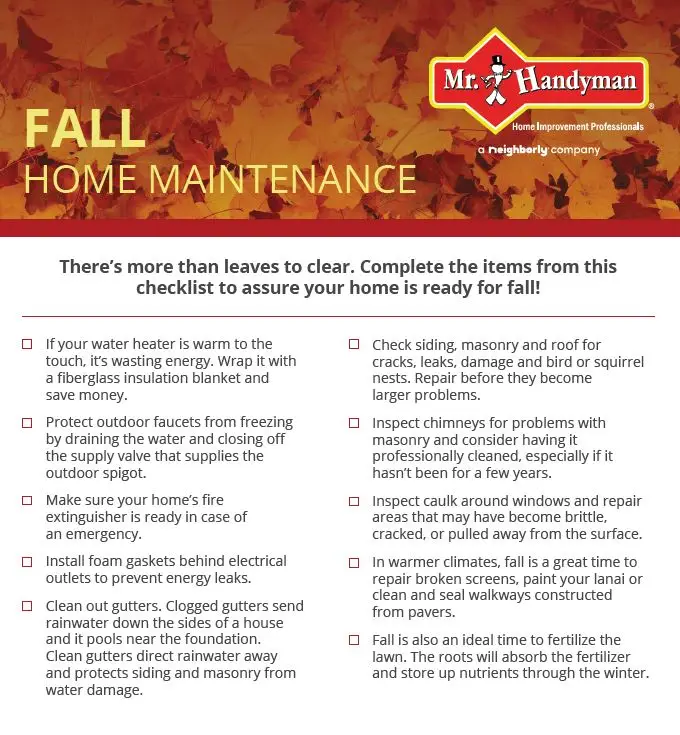Fall Home Maintenance Checklist.