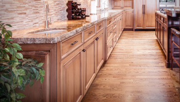 Wooden kitchen.