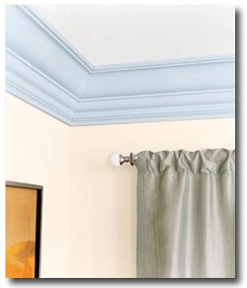 blue crown molding