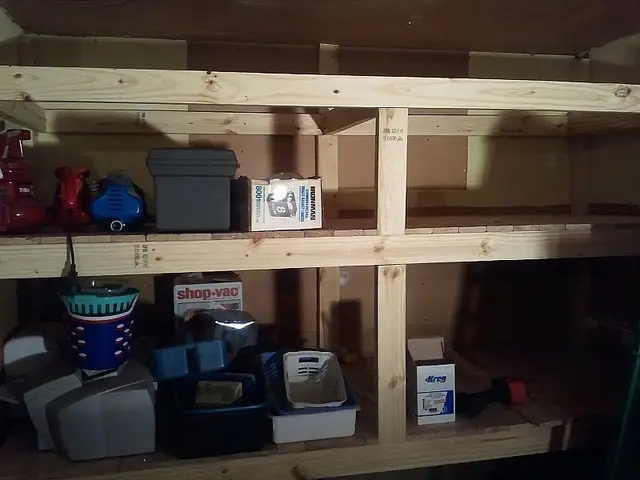 DIY Storage Shelves with 2x4s and Plywood - The Handyman's Daughter