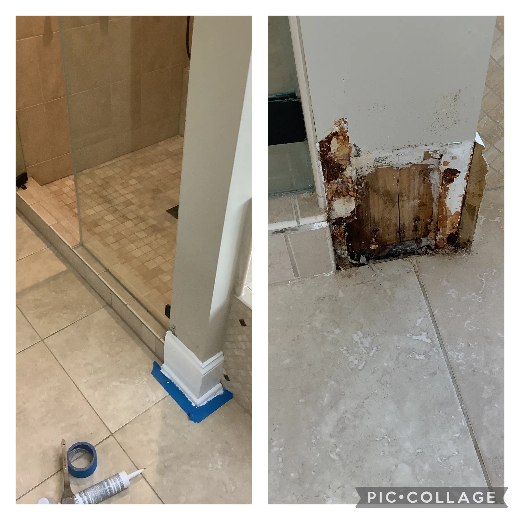  Bathroom floor replaced during a bathroom remodel by Mr. Handyman of Wheaton-Hinsdale.