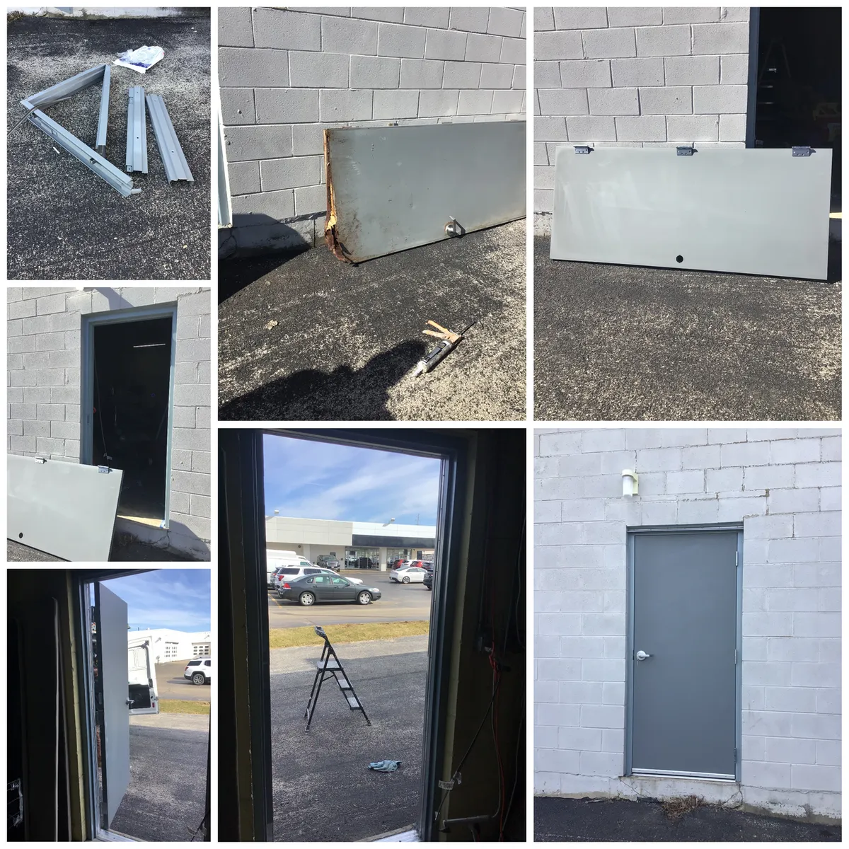 Commercial door installation in Dupage County completed by Mr. Handyman.